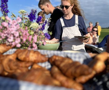 Geniet van de smaak en het het uitzicht