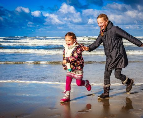 Wandelen op het strand