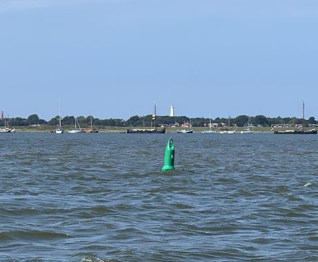 de haven van Schier in zicht