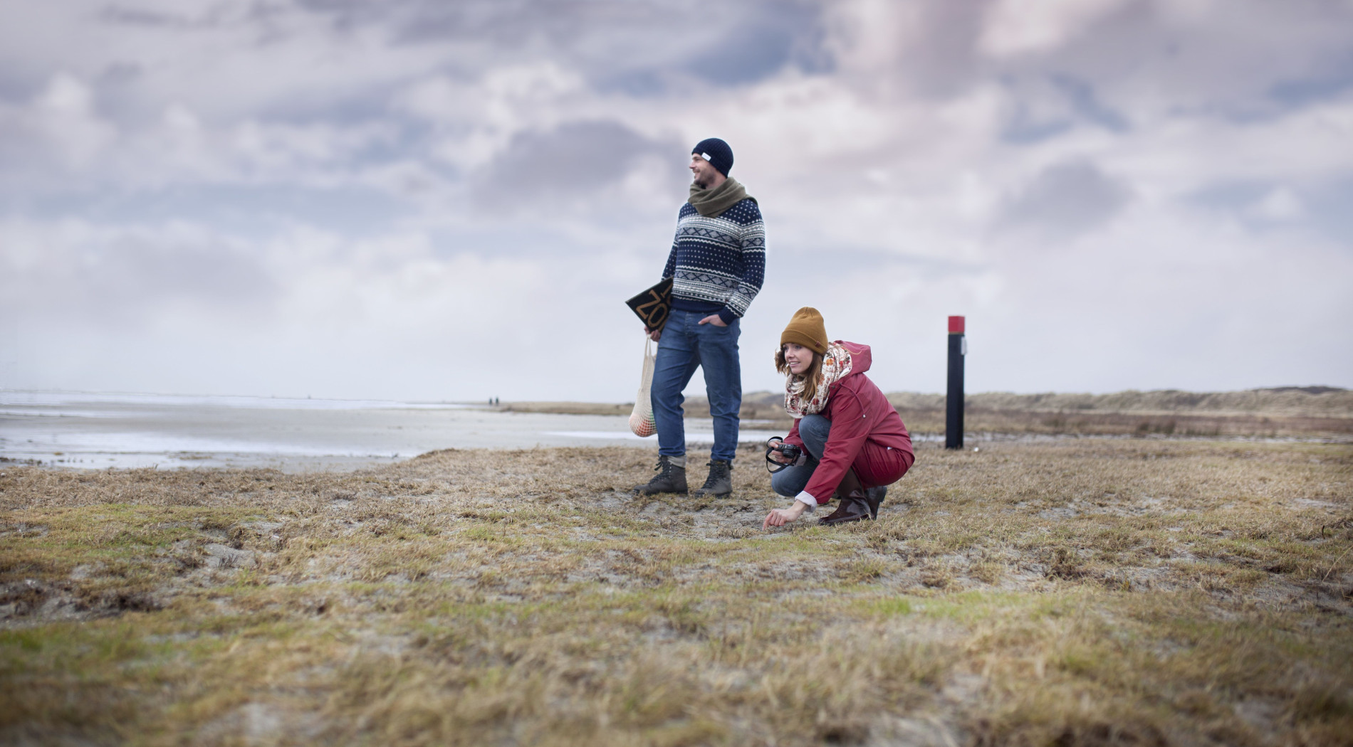 wandelen over het strand van Schiermonnikoog