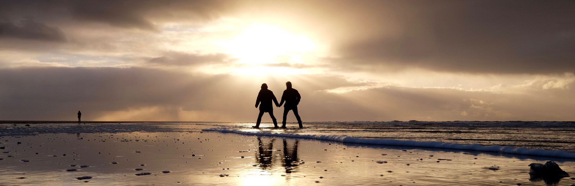 wandelen op het strand van Schiermonnikoog
