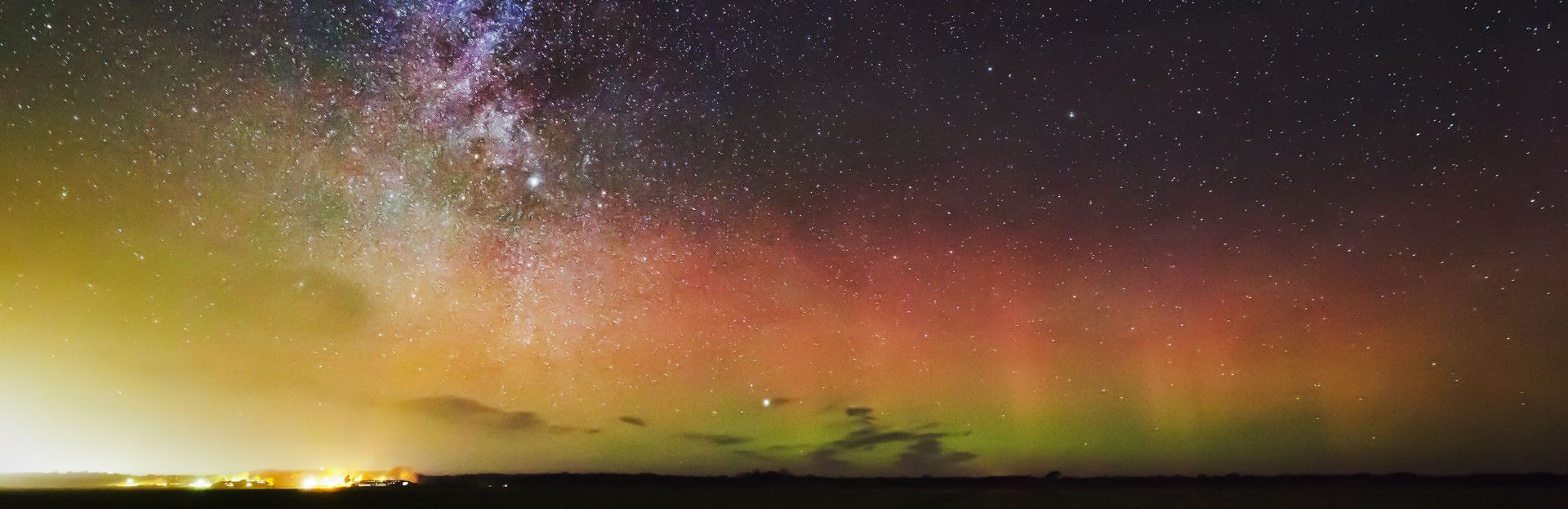 Noorderlicht bij Schiermonnikoog