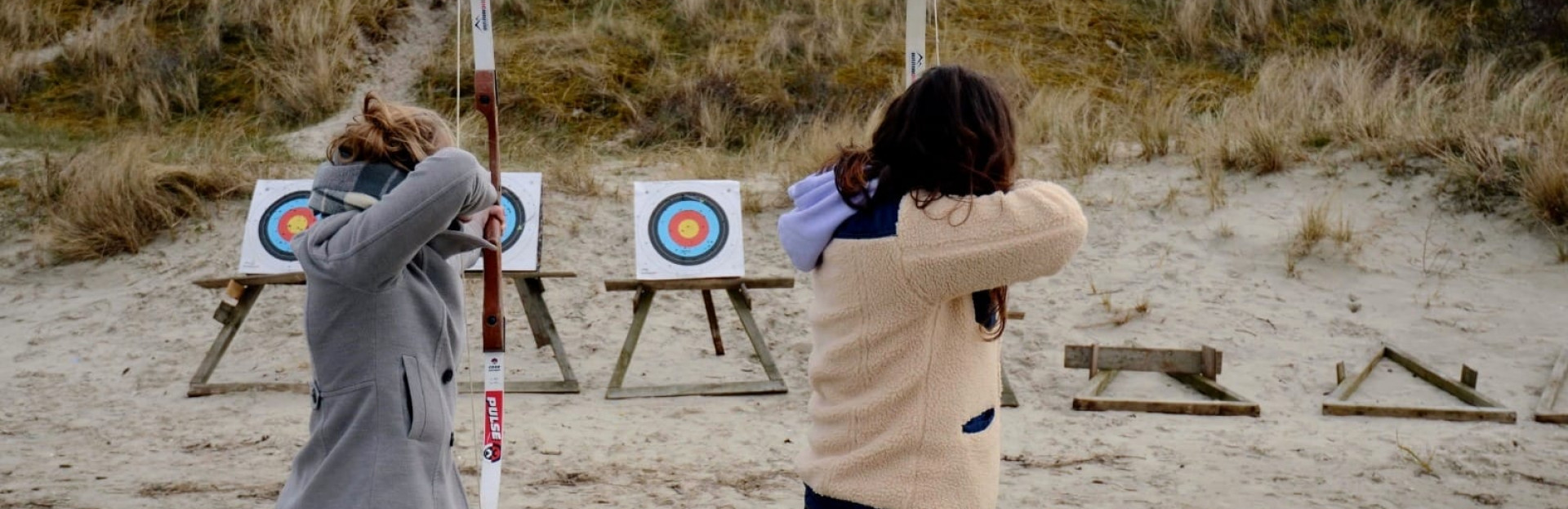 Boogschieten op het strand van Schiermonnikoog