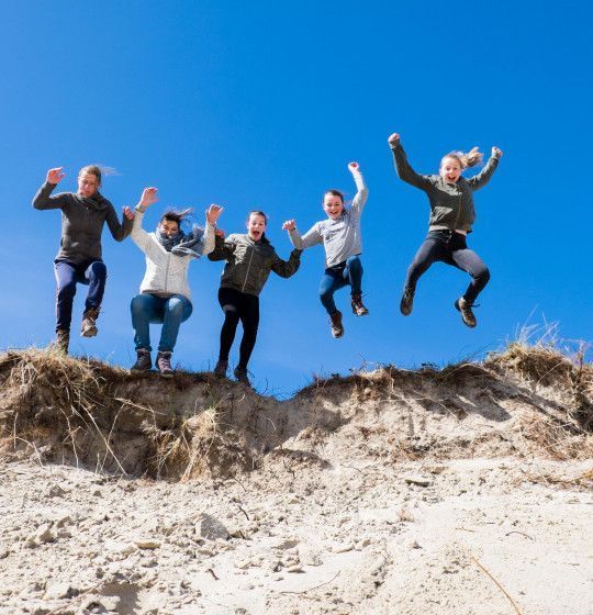 ravotten in de duinen op Schiermonnikoog