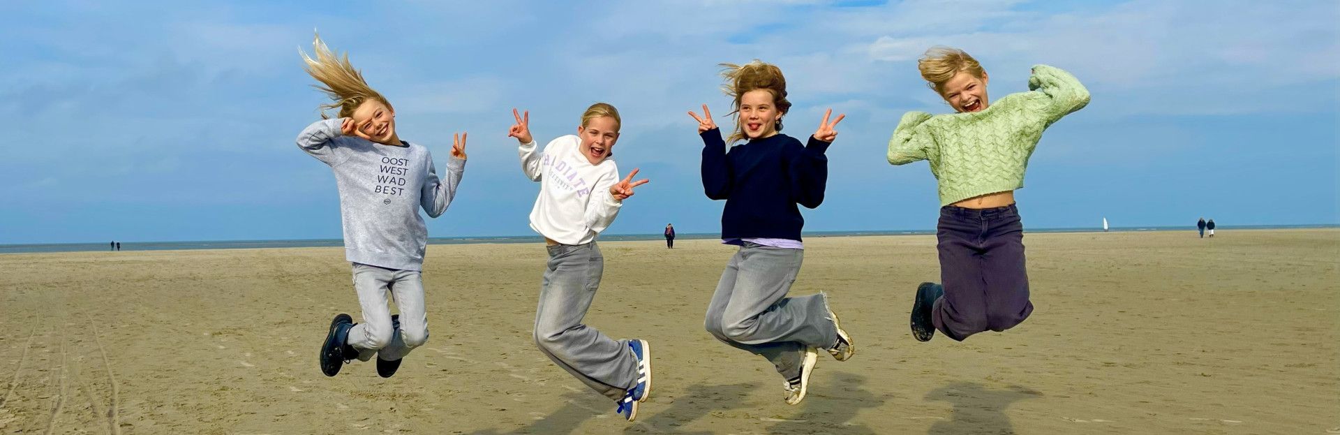 wandelen op het strand van Schiermonnikoog
