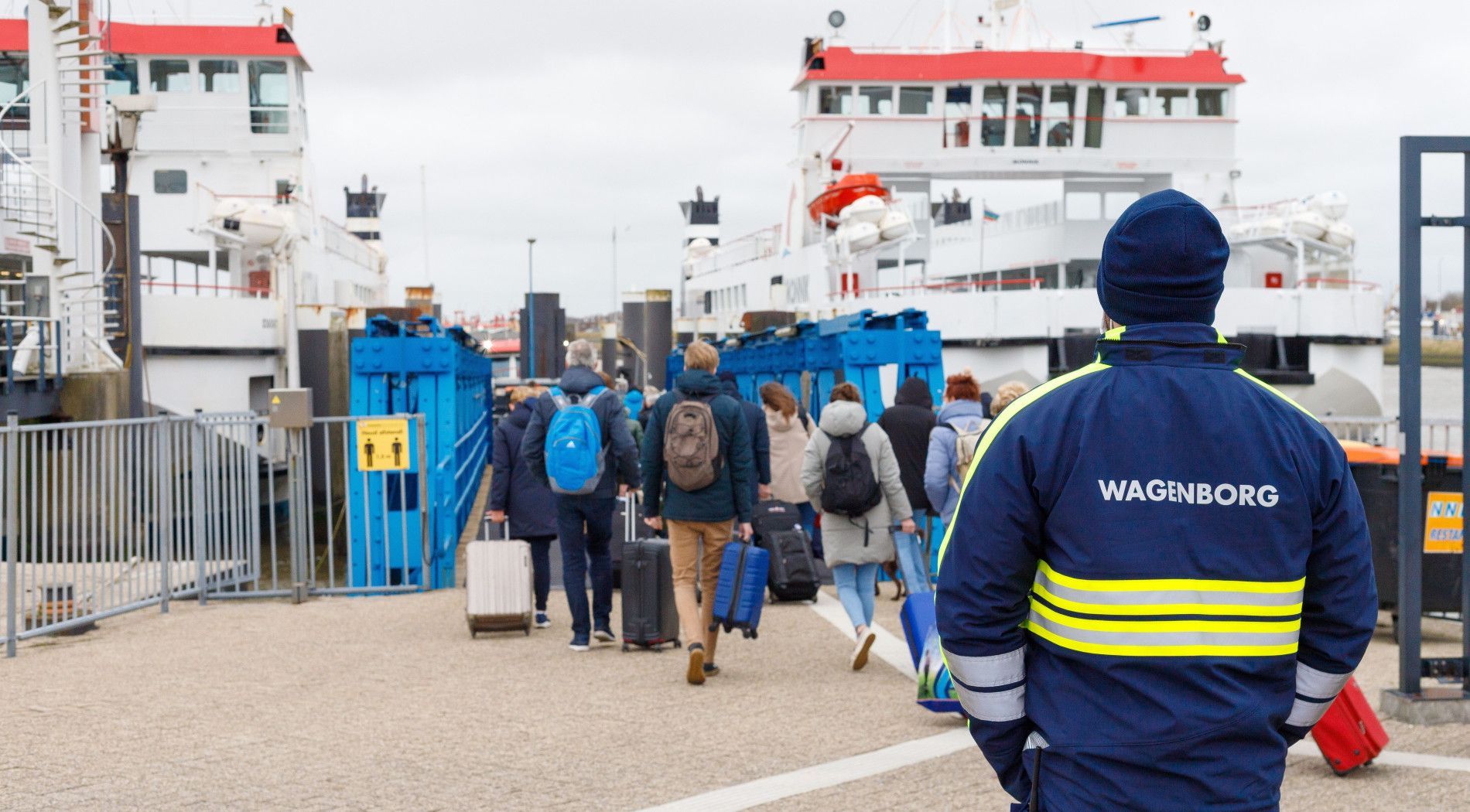 inschepen op Lauwersoog veerhaven