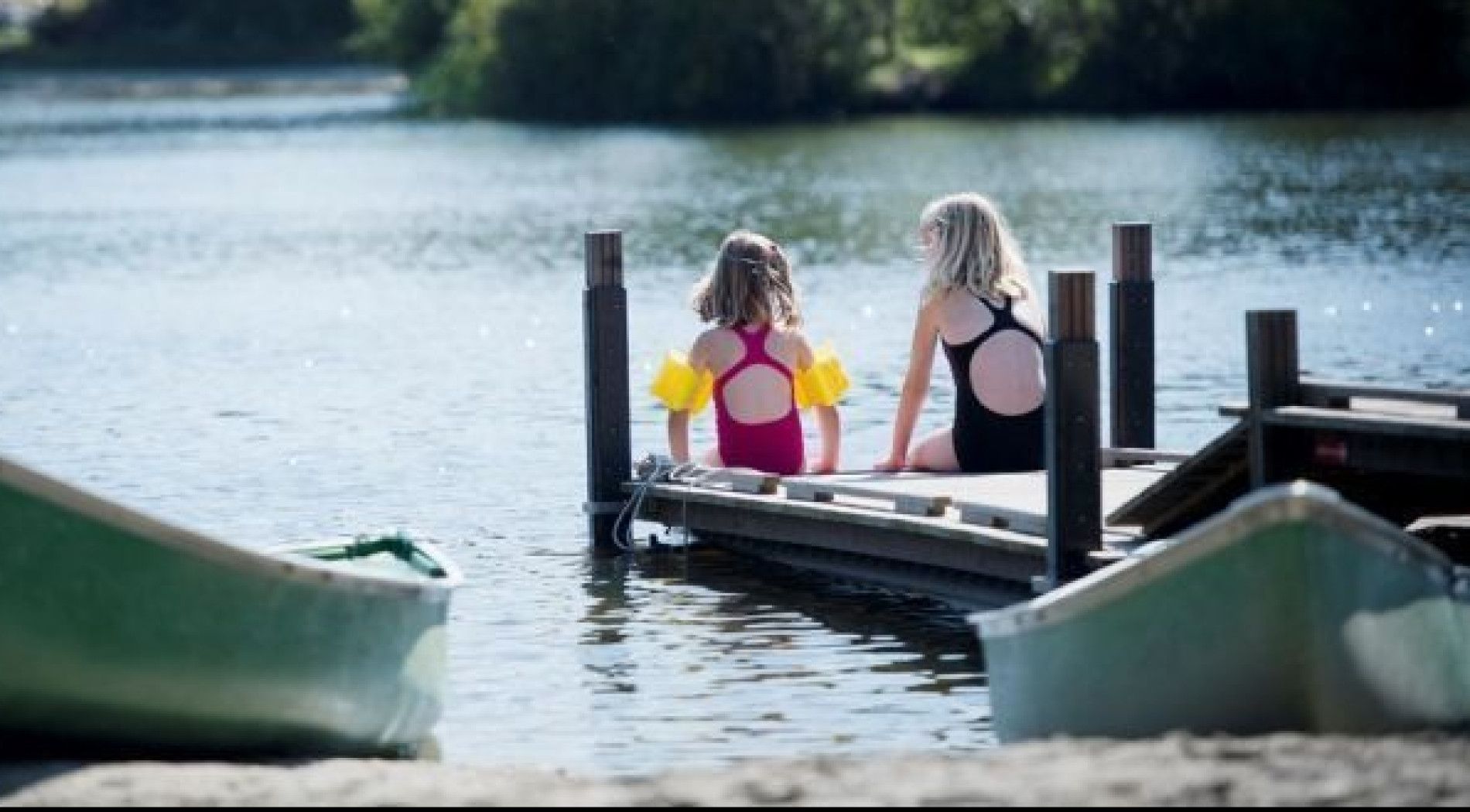 Heerlijk zwemmen in de Berkenplas van Schiermonnikoog