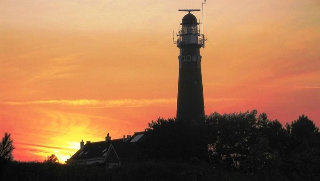 Zonsondergang op Schier